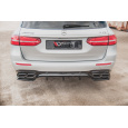 Maxton Design vložka zadního nárazníku pro Mercedes třída E W213/E63 AMG/Estate, černý lesklý plast ABS