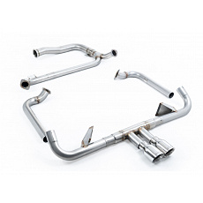 Milltek Sport kompletní výfukový systém vč. náhrady katalyzátoru pro Porsche Boxster 718 GTS 2.5T 2016-2022, typ koncovek: GT-100 leštěné