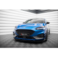 Maxton Design spoiler pod přední nárazník ver.7 pro Ford Focus ST Mk4, černý lesklý plast ABS, Hatchback / Estate