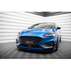 Maxton Design spoiler pod přední nárazník ver.7 pro Ford Focus ST Mk4, černý lesklý plast ABS, Hatchback / Estate