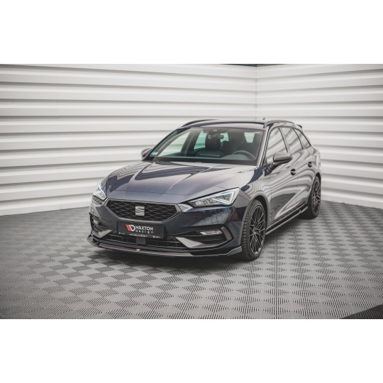 Maxton Design spoiler pod přední nárazník ver.3 pro Seat Leon FR Mk4, černý lesklý plast ABS
