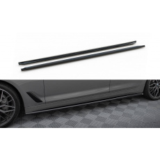 Maxton Design difuzory pod boční prahy pro BMW řada 5 G30 FL, G31 FL, černý lesklý plast ABS