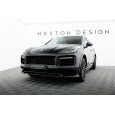 Maxton Design spoiler pod přední nárazník pro Porsche Cayenne Mk3 Sport Design, černý lesklý plast ABS