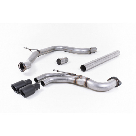 Milltek Sport výfukový systém cat-back bez rezonátoru (hlasitější) pro Seat Leon FR 2.0 TDI 184PS SC a 5-dvéř. (manual a DSG) 2013-2020, černé koncovky Milltek Sport výfukový systém cat-back bez rezonátoru (hlasitější) pro Seat Leon FR 2.0 TDI 184PS SC a 5-dvéř. (manual a DSG) 2013-2020, černé koncovky