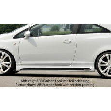 Rieger boční práh mont. strana levá pro Opel Corsa D 3-dvéř. vč. faceliftu, r.v. 01/11-, 07/06-12/10, plast ABS s povrchovou úpravou Carbon-Look, s prolisem a výřezem Rieger boční práh mont. strana levá pro Opel Corsa D 3-dvéř. vč. faceliftu, r.v. 01/11-, 07/06-12/10, plast ABS s povrchovou úpravou Carbon-Look, s prolisem a výřezem