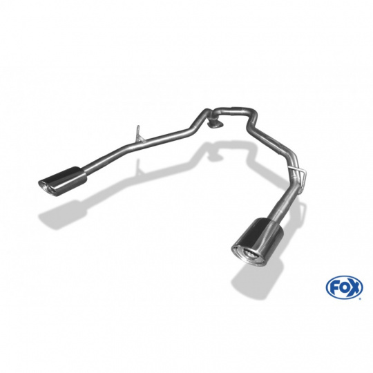 Fox Sportauspuff koncové vedení výfuku s koncovkou 115x85 Typ 33 na obou stranách pro Kia Sorento  s motorem 2.5 CRDi