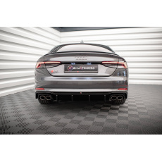 Maxton Design vložka zadního nárazníku pro Audi S5 F5, černý lesklý plast ABS