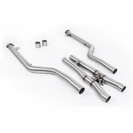 Milltek Sport náhrada GPF/OPF DPF-Back pro BMW řada 8 M8/M8 Competition 4.4l V8 Twin Turbo F93 Gran Coupe facelift (s OPF/GPF) 2021-2024, pasuje na OE svody a OE filtr pevných částic (pouze pro přírubové připojení)