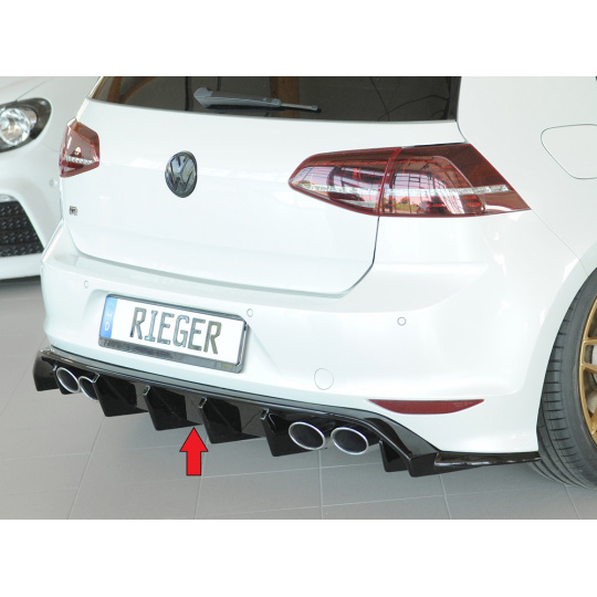 Rieger vložka zadního nárazníku pro Volkswagen Golf 7 R-Line 3-dvéř., plast ABS lakovaný do černé lesklé barvy