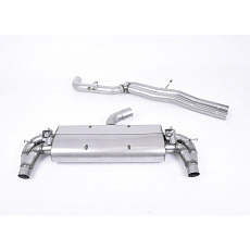 Milltek Sport výfukový systém cat-back bez rezonátoru (hlasitější) pro Audi RS3 Sportback (8V MQB - předfacelift) 2015-2017, typ koncovek: oválné leštěné