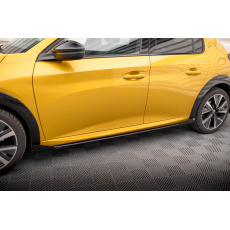 Maxton Design "Street Pro" difuzory pod boční prahy s křidélky pro Peugeot 208 GT Mk2, plast ABS bez povrchové úpravy