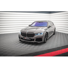 Maxton Design spoiler pod přední nárazník ver.2 pro BMW řada 7 G11 Facelift M-Pack, černý lesklý plast ABS