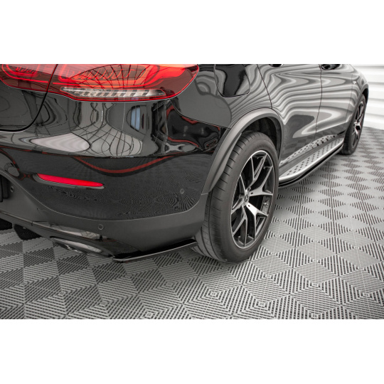 Maxton Design boční difuzory pod zadní nárazník pro Mercedes GLC Coupe/C253 Facelift /AMG- Line, černý lesklý plast ABS