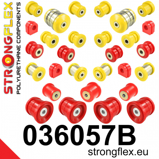 036057B: Strongflex Kompletní sada polyuretanových silentbloků pro zavěšení
