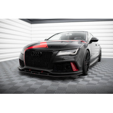 Maxton Design "Street Pro" spoiler pod přední nárazník pro Audi A7 C7, plast ABS bez povrchové úpravy, s červenou linkou, RS7 Look Maxton Design "Street Pro" spoiler pod přední nárazník pro Audi A7 C7, plast ABS bez povrchové úpravy, s červenou linkou, RS7 Look