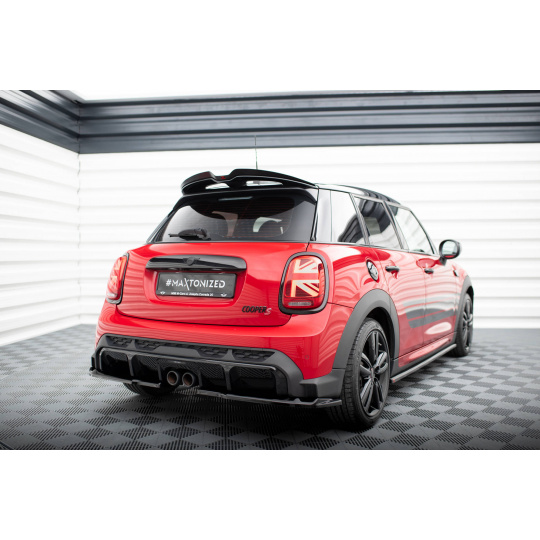 Maxton Design boční difuzory pod zadní nárazník pro Mini Cooper F56 JCW Facelift, černý lesklý plast ABS