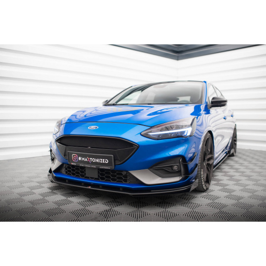 Maxton Design "Racing durability" spoiler pod přední nárazník s rohovými splittery pro Ford Focus, Focus ST Mk4, plast ABS bez povrchové úpravy Maxton Design "Racing durability" spoiler pod přední nárazník s rohovými splittery pro Ford Focus, Focus ST Mk4, plast ABS bez povrchové úpravy