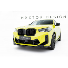 Maxton Design spoiler pod přední nárazník pro BMW X4 M F98 Facelift, černý lesklý plast ABS
