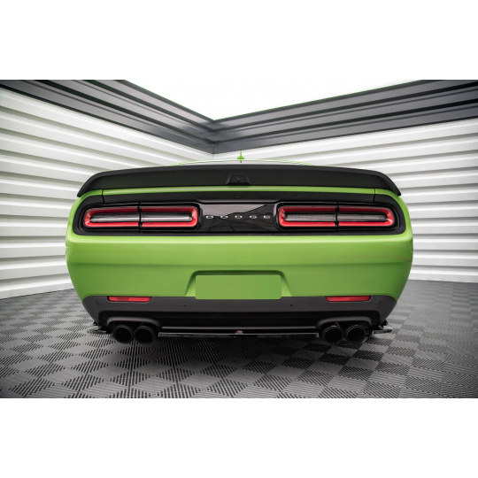 Maxton Design středový spoiler pod zadní nárazník pro Dodge Challenger MK3 SRT Hellcat Widebody, černý lesklý plast ABS