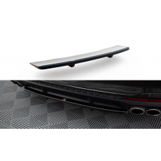Maxton Design středový spoiler pod zadní nárazník s žebrováním pro Audi S4 B9 FL, černý lesklý plast ABS