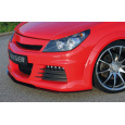 Rieger přední nárazník pro Opel Astra H vč. GTC, Twin-Top 3-dvéř., 5-dvéř., caravan, hatchback, kabriolet, plast ABS bez povrchové úpravy, s velkým výřezem pro ostřikovače předních světlometů, s výřezem na světla pro denní svícení