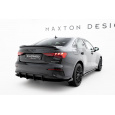 Maxton Design ''Street Pro'' difuzory pod boční prahy s křidélky pro Audi A3 8Y, plast ABS bez povrchové úpravy, Sedan, s černou a červenou linkou
