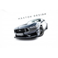 Maxton Design "Street Pro" spoiler pod přední nárazník pro Ford Mustang Mk7 Dark Horse, plast ABS bez povrchové úpravy, s červenou linkou