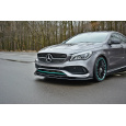 Maxton Design spoiler pod přední nárazník ver.1 pro Mercedes CLA C 117 Facelift/AMG-Line, černý lesklý plast ABS