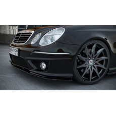 Maxton Design spoiler pod přední nárazník pro Mercedes třída E W 211, černý lesklý plast ABS, facelift, r.v. 2006-2009