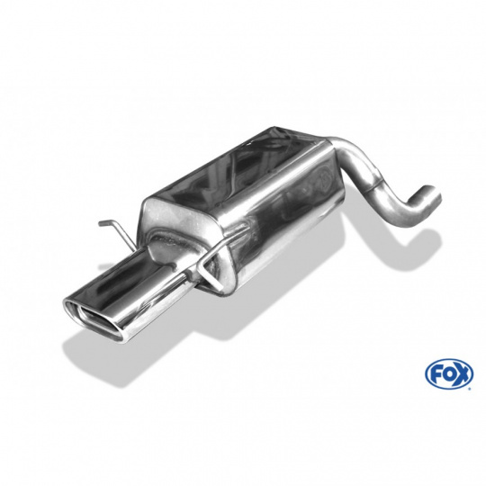 Fox Sportauspuff koncový tlumič výfuku s koncovkou 135x80 Typ 53 pro Mercedes třída C 203 s motorem 1.8, 2.0, 2.2 CDI, 2.5, 2.6, 2.7 CDI, 3.0, 3.2