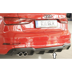 Rieger vložka zadního nárazníku pro Audi A3 8V 3-dvéř. (convertible 8V7), 5-dvéř. (sedan 8VS) po faceliftu, plast ABS bez povrchové úpravy, pro dvojitou koncovku vlevo