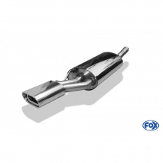 Fox Sportauspuff koncový tlumič výfuku s koncovkou 135x80 Typ 53 pro Audi A6 4B 1997-2005 s motorem 1.8, 1.8 T, 1.9 TDI, 2.0, 2.4, 2.5 TDI, 2.8, pro vozy s výřezem v náraz.