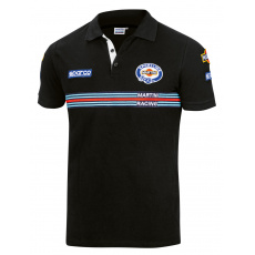 Sparco polokošile s pruhem Martini Racing, barva: černá, velikost: L
