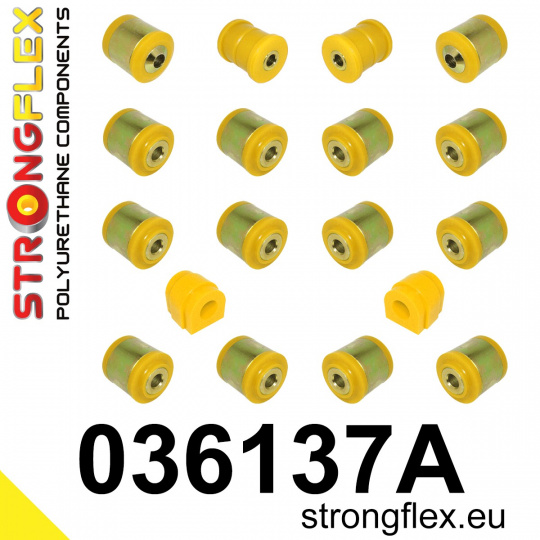 036137A: Strongflex Sada silentbloků zadního zavěšení varianta SPORT 036137A: Strongflex Sada silentbloků zadního zavěšení varianta SPORT