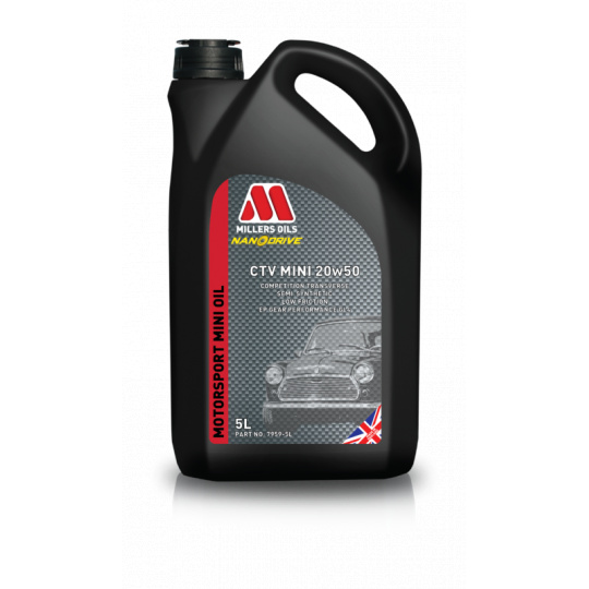 Polosyntetický závodní motorový olej Millers Oils NANODRIVE - Motorsport CTV Mini 20w50, 5L
