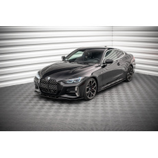 Maxton Design spoiler pod přední nárazník pro BMW řada 4 G22/M-Pack, černý lesklý plast ABS
