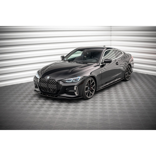 Maxton Design spoiler pod přední nárazník pro BMW řada 4 G22/M-Pack, černý lesklý plast ABS