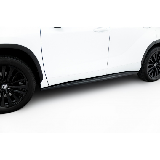Maxton Design difuzory pod boční prahy pro Toyota Highlander Mk4, černý lesklý plast ABS