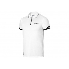 Sparco polokošile ZIP, barva: bílá, velikost: M