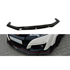 Maxton Design spoiler pod přední nárazník ver.2 pro Honda Civic Mk9 Type-S/R, černý lesklý plast ABS