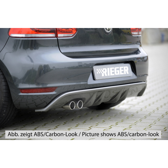 Rieger vložka zadního nárazníku s dvojitými žebry pro Volkswagen Golf 6 vč. GTD 3-dvéř., 5-dvéř., kabriolet, plast ABS bez povrchové úpravy