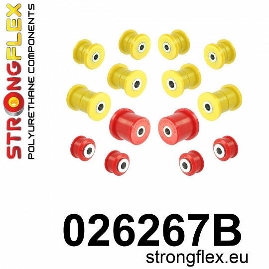 026267B: Strongflex Sada silentbloků předního zavěšení 026267B: Strongflex Sada silentbloků předního zavěšení