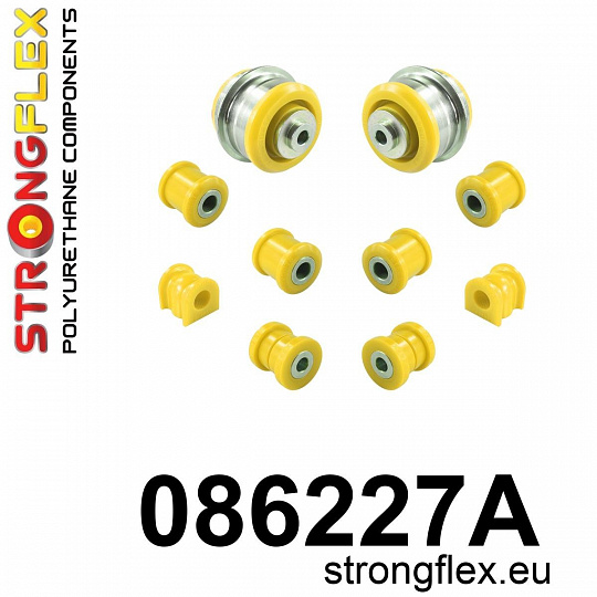 086227A: Strongflex Sada silentbloků zadního zavěšení varianta SPORT 086227A: Strongflex Sada silentbloků zadního zavěšení varianta SPORT