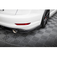 Maxton Design "Street Pro" boční difuzory pod zadní nárazník s křidélky pro Volkswagen Jetta Mk7 GLI, černý lesklý plast ABS, s černou a červenou linkou