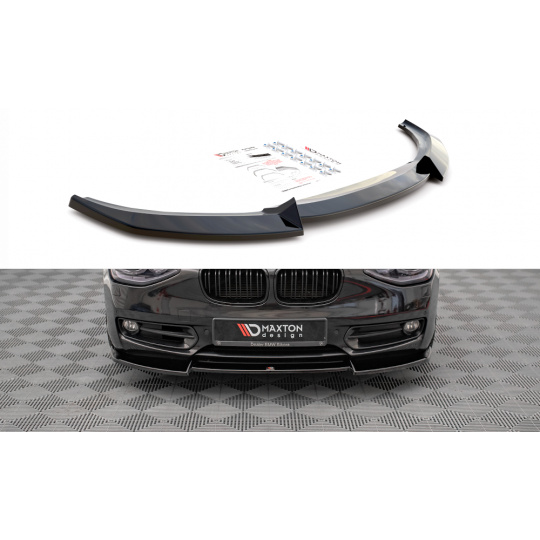Maxton Design spoiler pod přední nárazník ver.2 pro BMW řada 1 F20, černý lesklý plast ABS