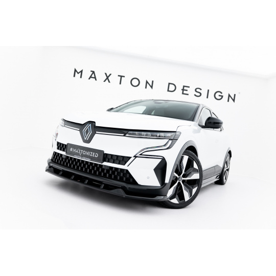 Maxton Design spoiler pod přední nárazník pro Renault Megane E-Tech Electric Mk1, černý lesklý plast ABS