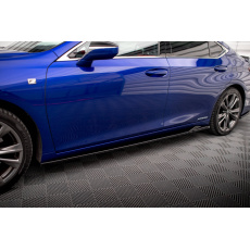 Maxton Design difuzory pod boční prahy pro Lexus ES F Sport Mk7, černý lesklý plast ABS