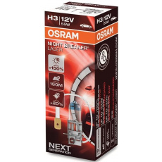Autožárovky H3 12V 55W OSRAM Night Breaker Laser NEXT GENERATION, o 150% více světla