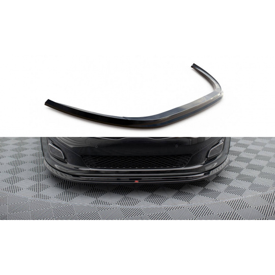 Maxton Design spoiler pod přední nárazník pro Kia Optima Mk3, černý lesklý plast ABS