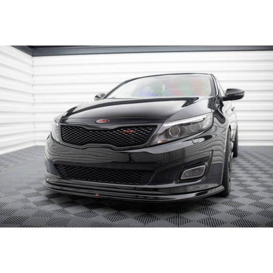 Maxton Design spoiler pod přední nárazník pro Kia Optima Mk3, černý lesklý plast ABS